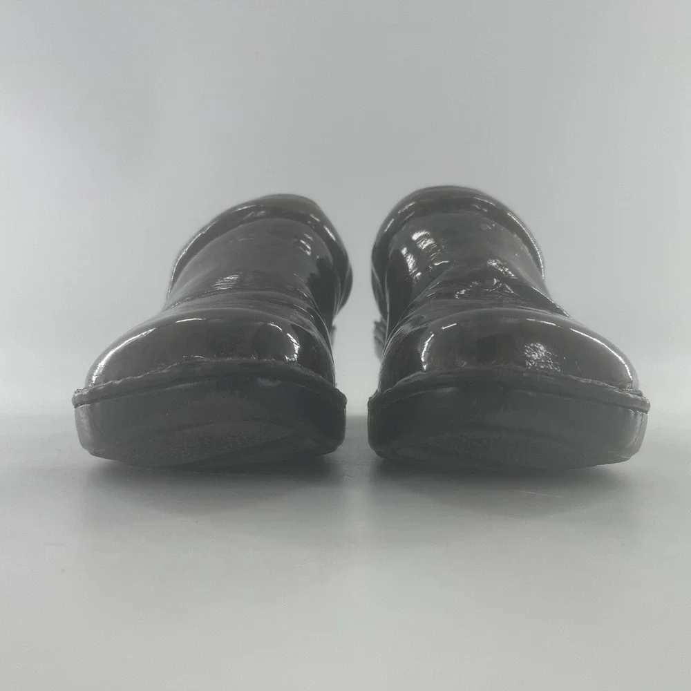Born BOC Peggy Clogs Womens 10 Patent Leather Cheetah Leopard Chunky  Platform‎